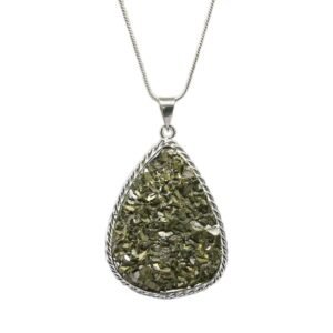Pyrite Pendant Pearl